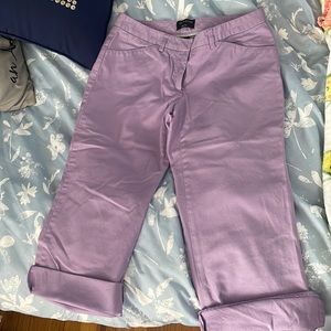 Purple cropped pants, size 0, drew fit